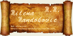 Milena Mandoković vizit kartica